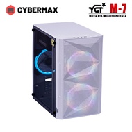 YGT M7 PC Gaming Case Tempered Glass Side Desktop Computer Case M-ATX Case