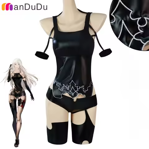 NieR:Automata 2A Cosplay Costume Role Play Comic Con Dress Hallowmas Party Wigs Animation Prop