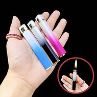 Bật Lửa Gas Đá Rãnh Tay Thanh Tam Giác Màu Cầu Vồng – Xài Gas