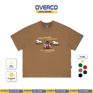 MICHAEL JACKMEOWS Boxy Form T-Shirt Multicolor Overco Brand Soft High Quality Cotton Fabric - O6A47