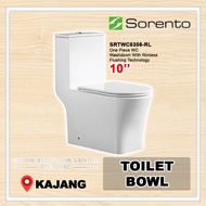 SORENTO Toilet Bowl SRTWC8356-RL 10" One Piece Bathroom Water Closet w Rimless Flushing / Sorento WC