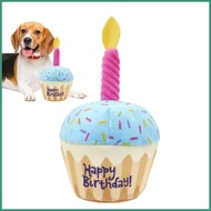 Dog Birthday Cake Dog Birthday Decoration Plush Cake Chew-Resistant Soft Puppy Photo Props Party Dec