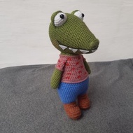Hand crochet Crocodile Stuffed toys Animals Plush toys Amigurumi Knit Gift