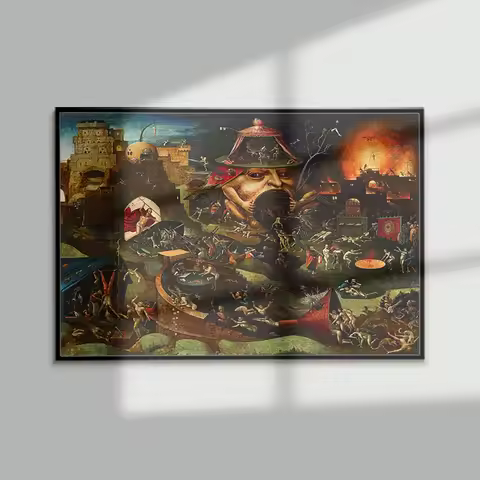 Christ In Limbo Follower Of Hieronymus Bosch Poster Religious Art Painting Canvas Print Harrowing Of