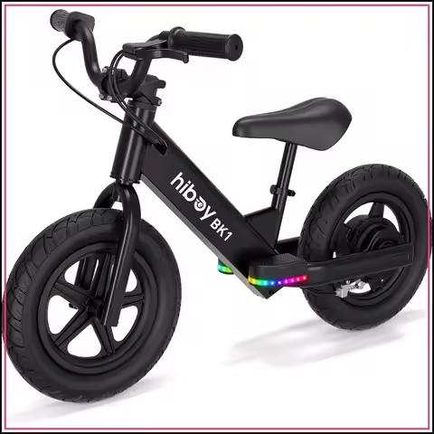 12-Inch Electric Balance Bike for Kids, 9 mph, Adjustable Seat, 4.9 Miles Range, Ages 3-5