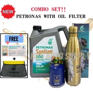 Petronas Syntium 800 10w40 Semi Synthetic SN/CF Engine Oil 4L+ Oil Filter+ Vacuum Flask