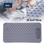 Bath Shower Mat Bathroom Anti-slip Mat with Drain Hole Massage Exfoliation Waterproof Floor Mat