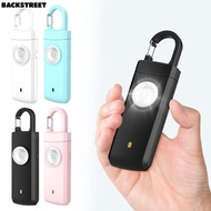 BACKSTREET Personal Alarm Safety Keychain, Panic Security 130dB Emergency LED Torch Keyring, Portabl