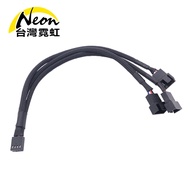 Taiwan Neon Computer Motherboard 4P Temperature Control 1 Point 3 Fan Extension Cord Power Split Cab