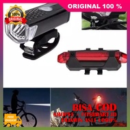 Bike Shooting Lights Package 2in1 LED Bike Light Front And Rear Rechargeable 100% ORIGINAL