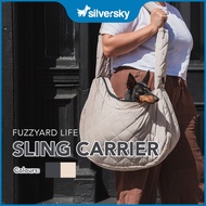 FuzzYard Life Quilted Pet Sling Carrier Outdoor Hands-Free Travelling Bag for Dogs & Cats - 2 Colors
