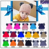 Newborn baby pompom beanie hat