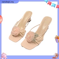 Flower High Heels Women's Open Toe Heels Rubber PU