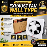 [READY STOCK]UMS 8INCH 10INCH 12INCH WALL TYPE EXHAUST FAN VENTILATION FAN (WHITE) KIPAS SEDUT HABA 