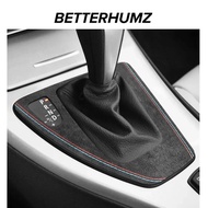 For BMW E90 E92 E93 Serie 3 2005-2012 Car Interior Gear Shifter Panel Trim Sticker Made of Alcantara