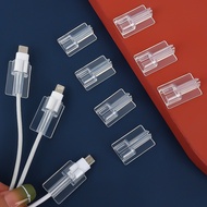 1/5Pcs Pack Premium Quality Transparent TPU USB Charging Cable Protective Case / Reusable Fastening 