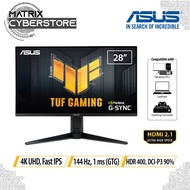 ASUS TUF Gaming VG28UQL1A HDMI 2.1 Gaming Monitor — 28-inch 4K UHD, Fast IPS, 144Hz, 1ms GTG, G-Sync, Freesync Premium