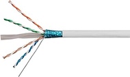 Monoprice Cat6A Ethernet Bulk Cable - Network Internet Cord - Solid, 550Mhz, FTP, CMR, Riser Rated, 