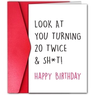 Funny 40th Birthday Card for Friend Sister Brother, Sassy Happy 40th Birthday Gift, Forty Year Old C