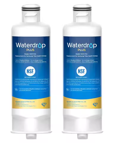 Waterdrop Plus Water Filter, Replacement for Samsung® DA97-17376B, 2 Pack NSF 401&53&42 Certified, R