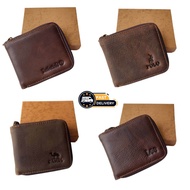 Timberland/Camel/Jeep/Polo/Lee Zipper Genuine Leather Quality Wallet - Dompet Kulit