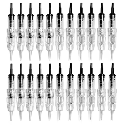 10/20/50/100Pcs Sterile Lips Tattoo Cartridge Needles Eyebrow Tattoo for Permanent Makeup Pen Lip Ma