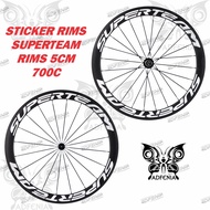 Sticker Decal Rims Superteam Rims 5cm 700c