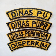 PU SERVICE LOGO EMBROIDERY BET, PUPR SERVICE, CIVIL SERVICE SERVICE, CIVIL SERVICE