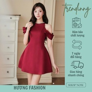 Huong Fashion stone-stitched tacta dress