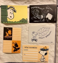 snoopy sally  peppermint patty post card
