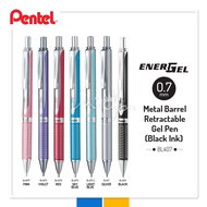 Pentel BL407 EnerGel Alloy Gel Pen - 0.7 mm - Black Ink