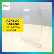 Acrylic Display Stand A4/A5/A6 ** BOTH SIDE VIEW + Extra Stable + Extra Thickness **