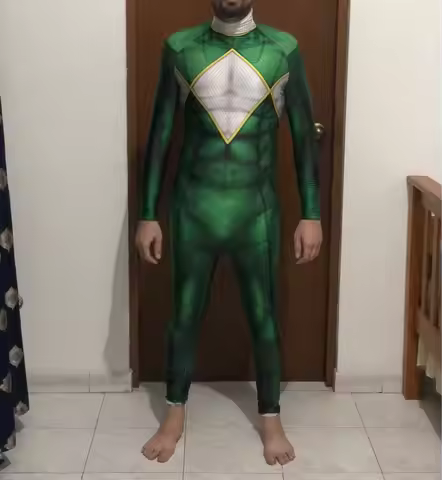 Green Cosplay Costume 3D Print Kyoryu Sentai Zyuranger Ranger Cosplay Costumes Green Rangers Cheap Z