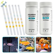 100pcs Aquarium Test Strips 7 in 1 Fish Tank Test Kit Freshwater Saltwater Aquarium Water pH Test St