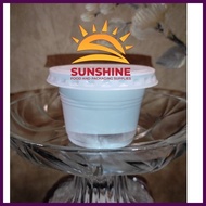 50pcs Disposable 3.5oz Sauce and Salad Cup Plastic Cup with Lid
