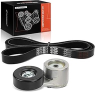 A-Premium Engine Serpentine Belt Drive Kit Compatible with Ford F-250 F-350, F-53 Motorhome Chassis,