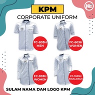 BAJU KORPORAT KPM PEREMPUAN - FREE SULAM LOGO DAN NAMA