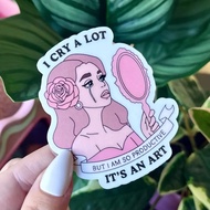Waterproof Sticker "I cry a lot" - cute stickers, buy in bulk, cheap price M000361-7