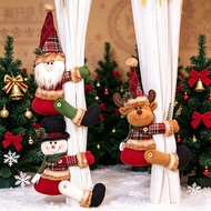 Christmas Decoration Supplies Three-Dimensional Santa Claus Side Hold Curtain Buckle Door Hanging Do