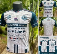 เสื้อกีฬา เสื้อกีฬาพิมพ์ลาย เสื้อกีฬาฟุตบอลพิมพ์ลาย รุ่น ESSO สีเขียว-ขาว ราคาถูก ใส่ได้ทุกเพศ