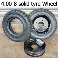 4.00-8 solid tyre Wheel tayar Mati Beca Kereta Sorong Barrow Tractor Trolley kubota jentani e lawn w