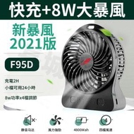 Syllere - 組合裝 共田F95D 芭蕉扇 可拆卸電池 風扇 21700 靜音便攜風扇 手持風扇 坐檯風扇 【黑色+隨機顔色】 原廠標配帶電池