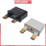GLO EU US 2 Pin to UK 2 Pin Plug Power Adapter European USA to UK Plug Adapter Converter Travel from