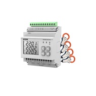 Wireless Lora 3 Phase Energy Monitor Power Meter with CTs Ethernet Port Power Meter with 4 RJ12 Conn