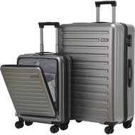 2pcs 20/28" Luggage Set, Only 20 Inch Carry On Cabin Suitcase w/ Front Pocket, 21.65*15.35*7.87",28 