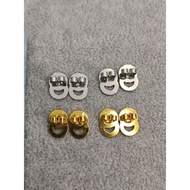 LSS 10k Gold &amp; Silver Pakaw Earrings Lock