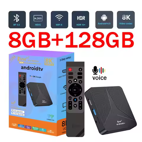 TV98 ATV RK3518 TV Box Wifi6 BT5.0 8K 4K HD Voice remote Smart 4G 5G Android 14 iptv Set Top Box 8GB