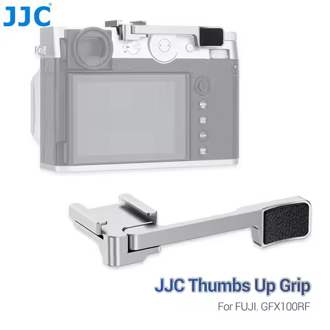 JJC Metal Thumb Up Grip for Fujifilm GFX100RF Cold Shoe Mount Attachment LED Light Microphone Fuji G