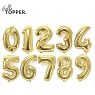 40cm Number Balloon/Number Balloon/Letter Balloon - Gold