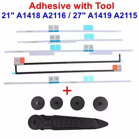 LCD Display Screen Adhesive Strip Sticker Tape + Opening Tool Kit for Apple iMac 21.5" A1418 A2116 2